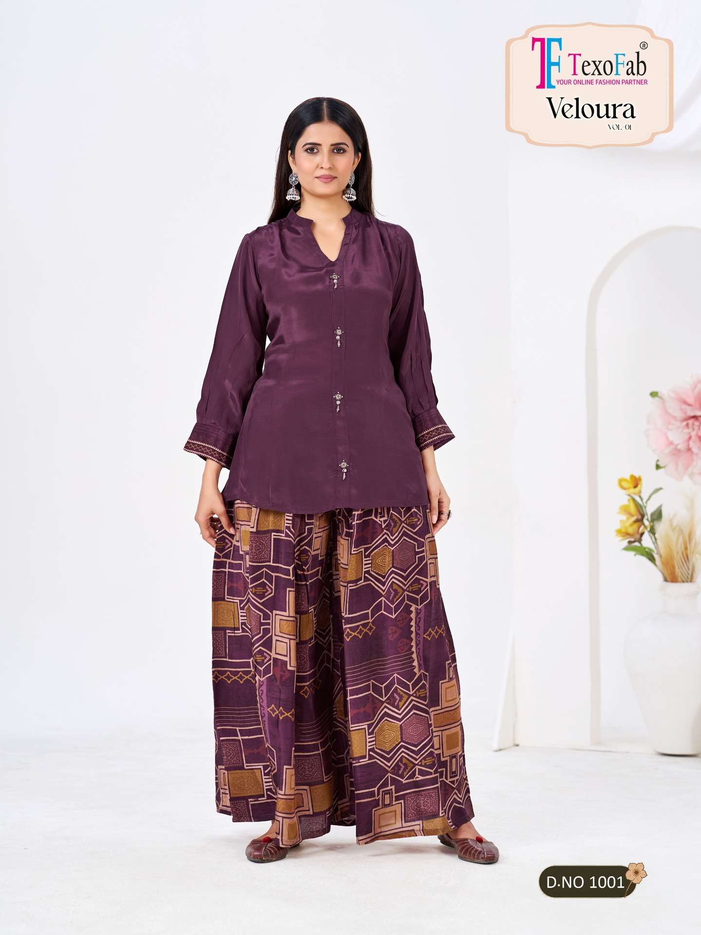 LAUNCHING MOST TREANDING AND UNIQUE PURE CREPE SILK CO-ORD SET VELOURA VOL-1