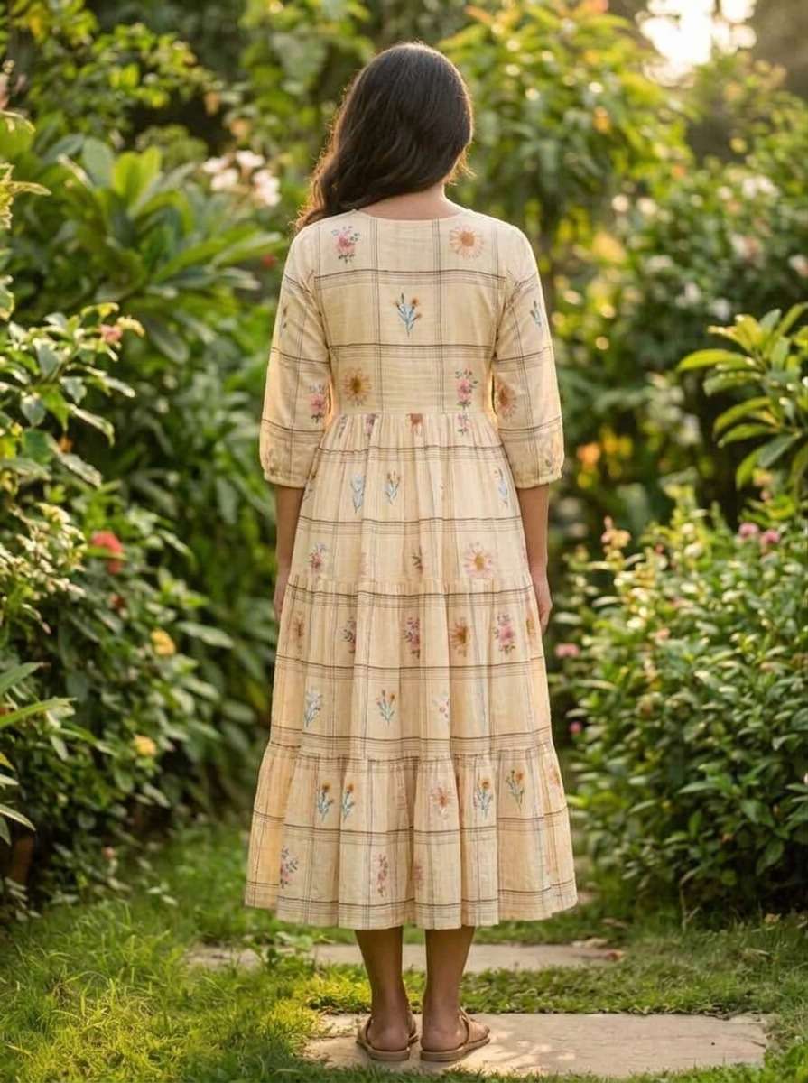 LAUNCHING MUSLIN SILK WITH GINGHAM PRINT 1 PCS COLLECTION