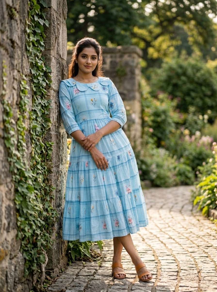 LAUNCHING MUSLIN SILK WITH GINGHAM PRINT 1 PCS COLLECTION