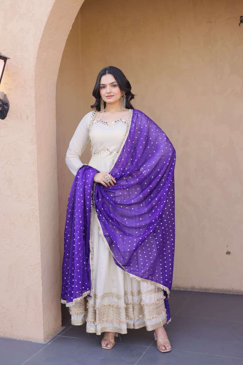 LAUNCHING NEW COSMOS WITH REAL MIRROR WORK ANARKALI STYLE DRESS COLLECTION