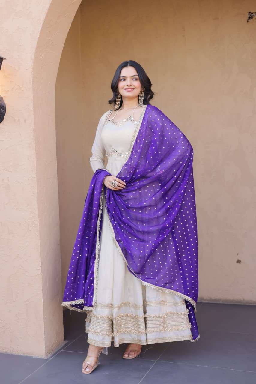 LAUNCHING NEW COSMOS WITH REAL MIRROR WORK ANARKALI STYLE DRESS COLLECTION