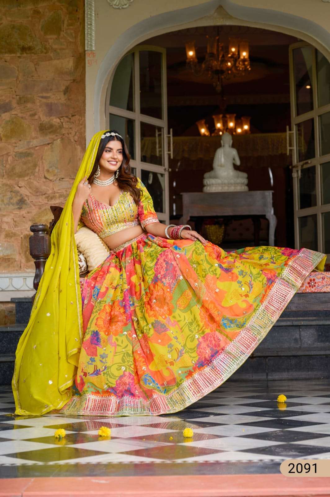 LAUNCHING NEW SOFT ORGANZA LEHENGA COLECTION MEHVISH VOL-33