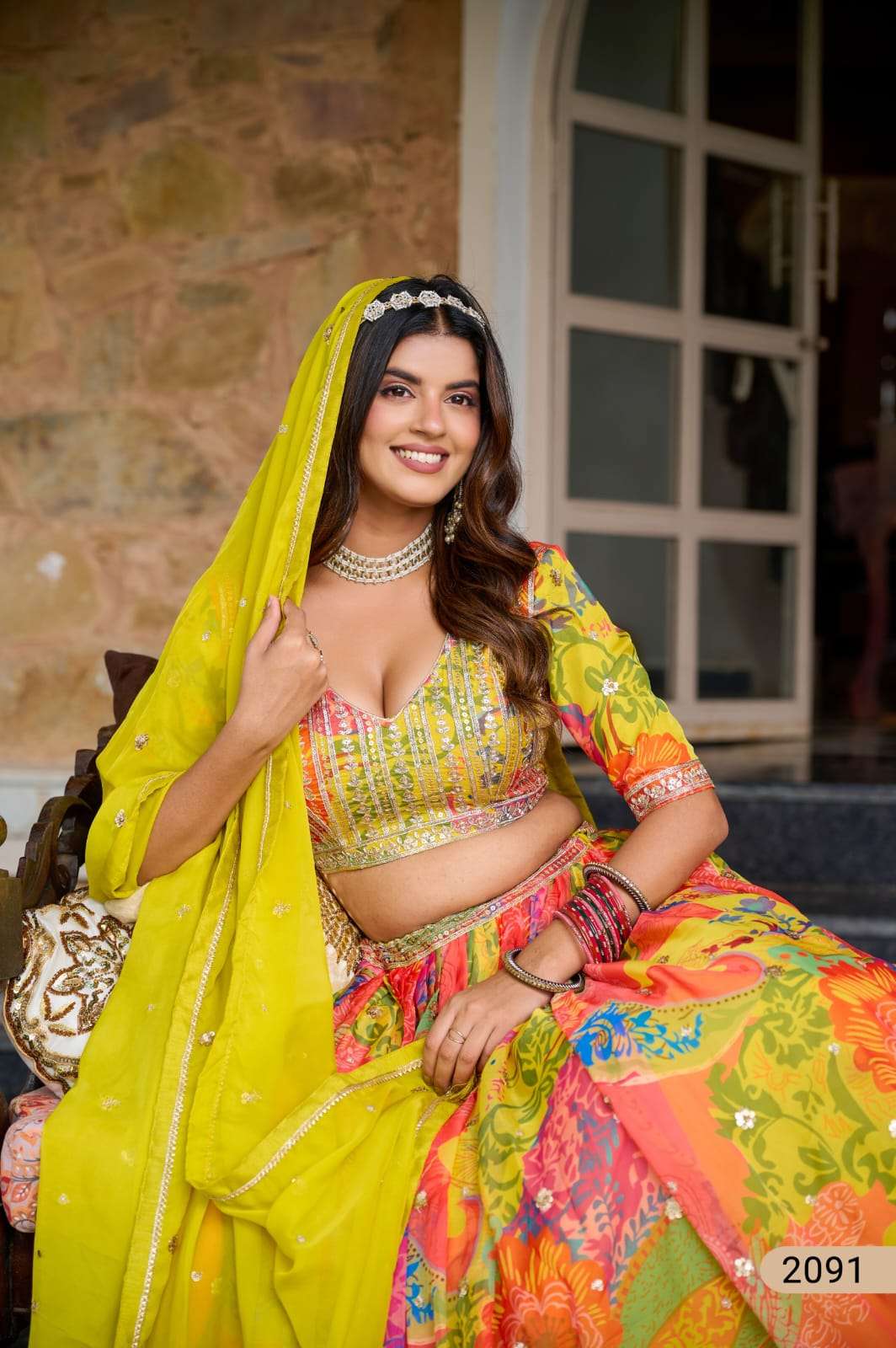 LAUNCHING NEW SOFT ORGANZA LEHENGA COLECTION MEHVISH VOL-33