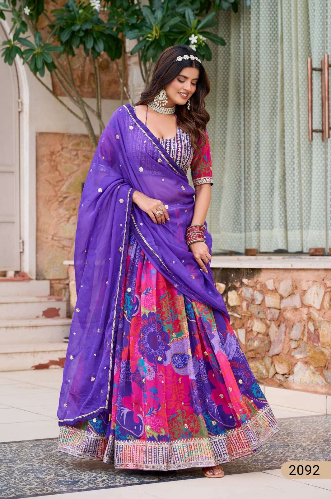 LAUNCHING NEW SOFT ORGANZA LEHENGA COLECTION MEHVISH VOL-33