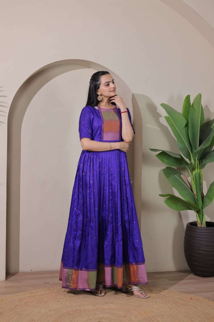 LAUNCHING NEW TREANDING CRAFT SILK FABRIC GOWN