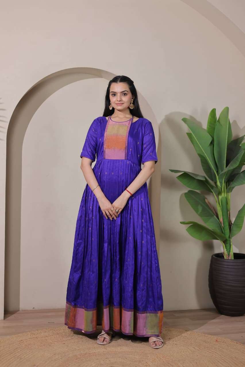 LAUNCHING NEW TREANDING CRAFT SILK FABRIC GOWN