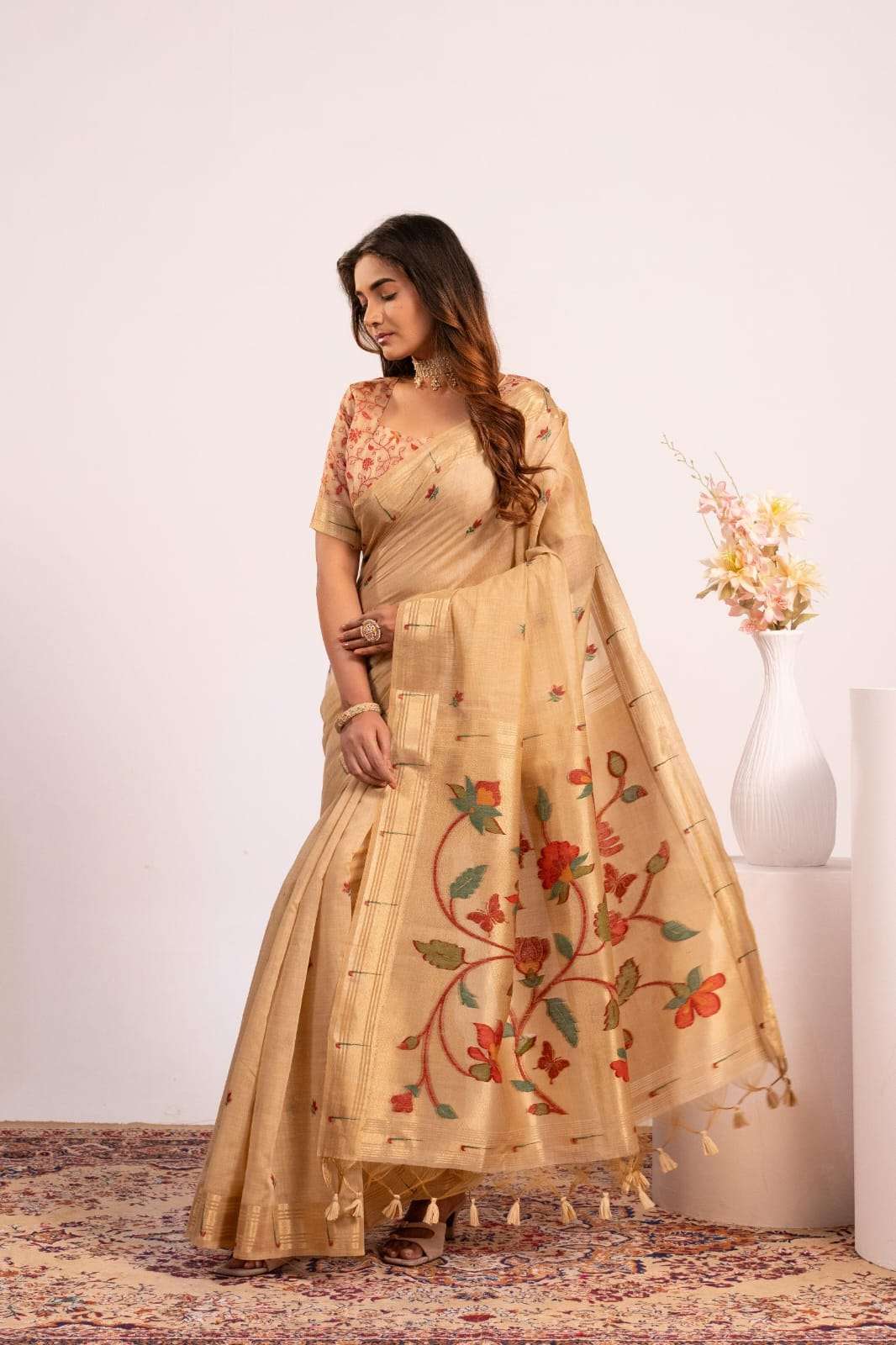 LAUNCHING PREMIUM SOFT MUGA COTTON SAREE COLLECTION