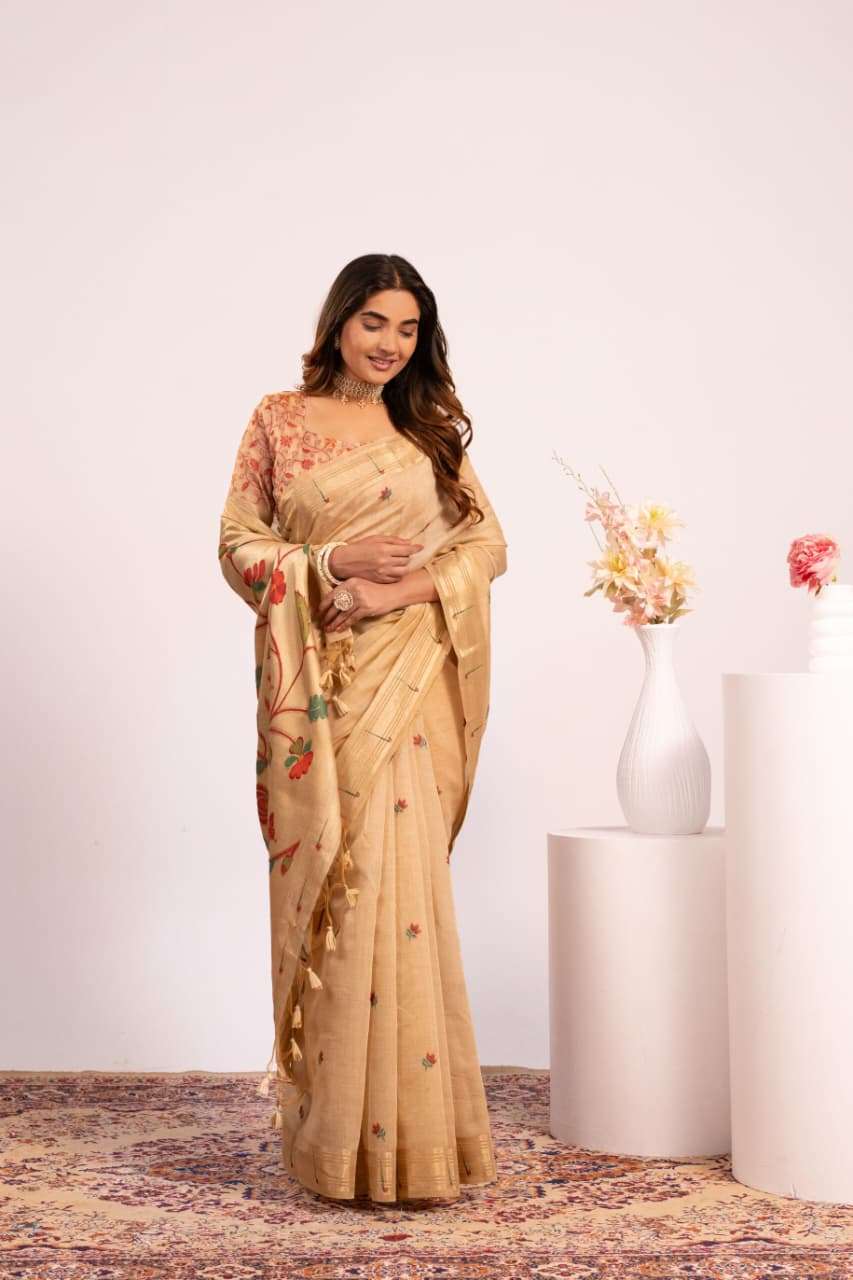 LAUNCHING PREMIUM SOFT MUGA COTTON SAREE COLLECTION