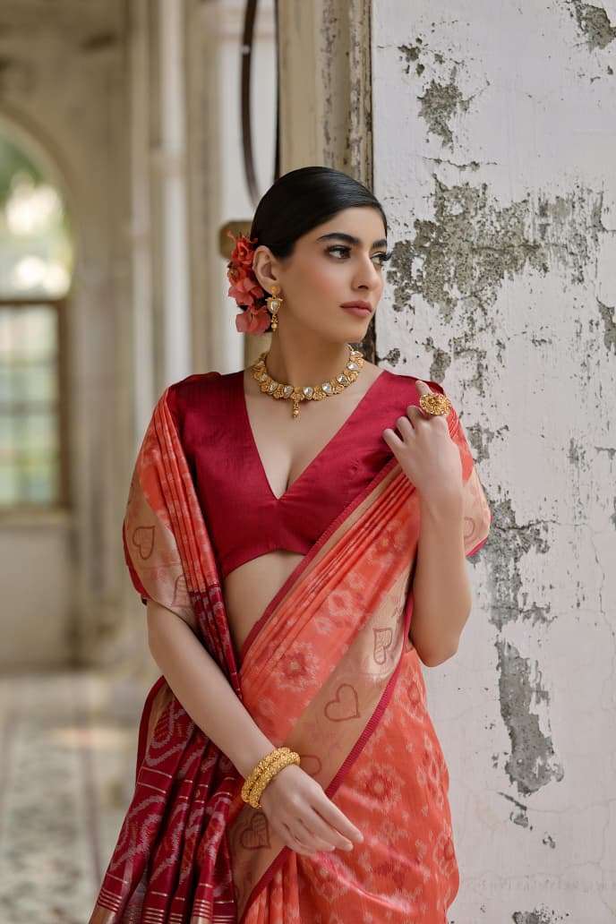 LAUNCHING SOFT DESI RAW SILK SAREE SUNDARI IKKAT CATALOG