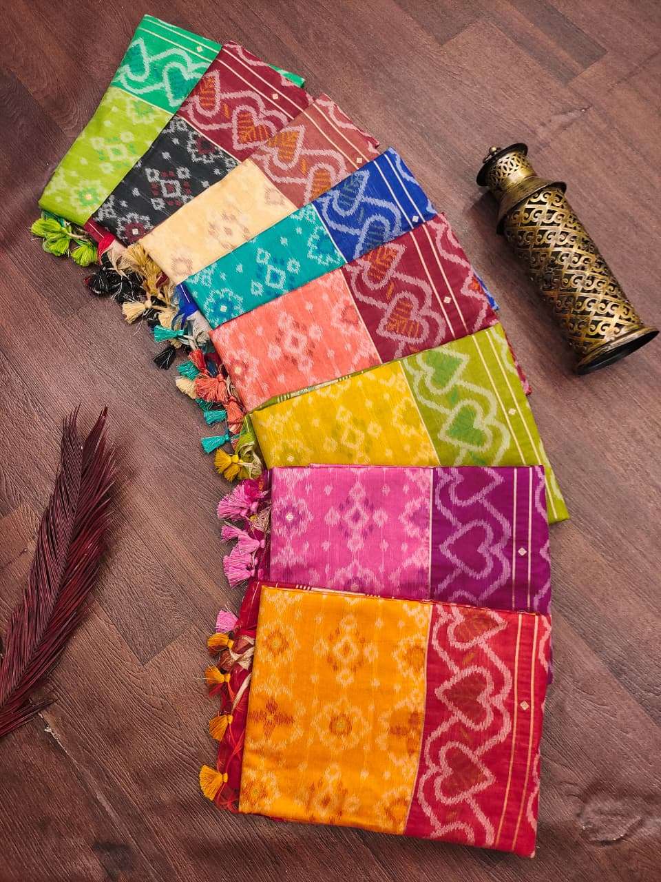 LAUNCHING SOFT DESI RAW SILK SAREE SUNDARI IKKAT CATALOG