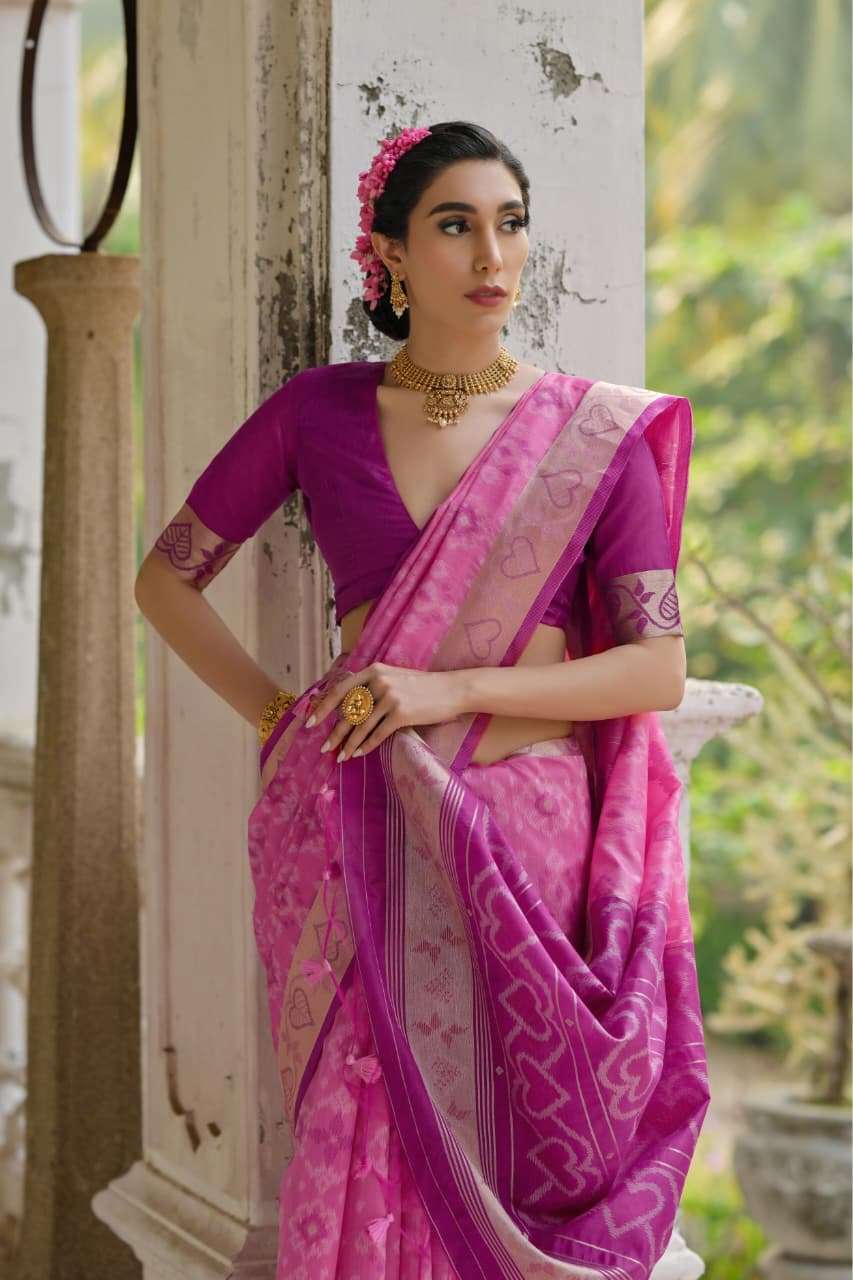 LAUNCHING SOFT DESI RAW SILK SAREE SUNDARI IKKAT CATALOG