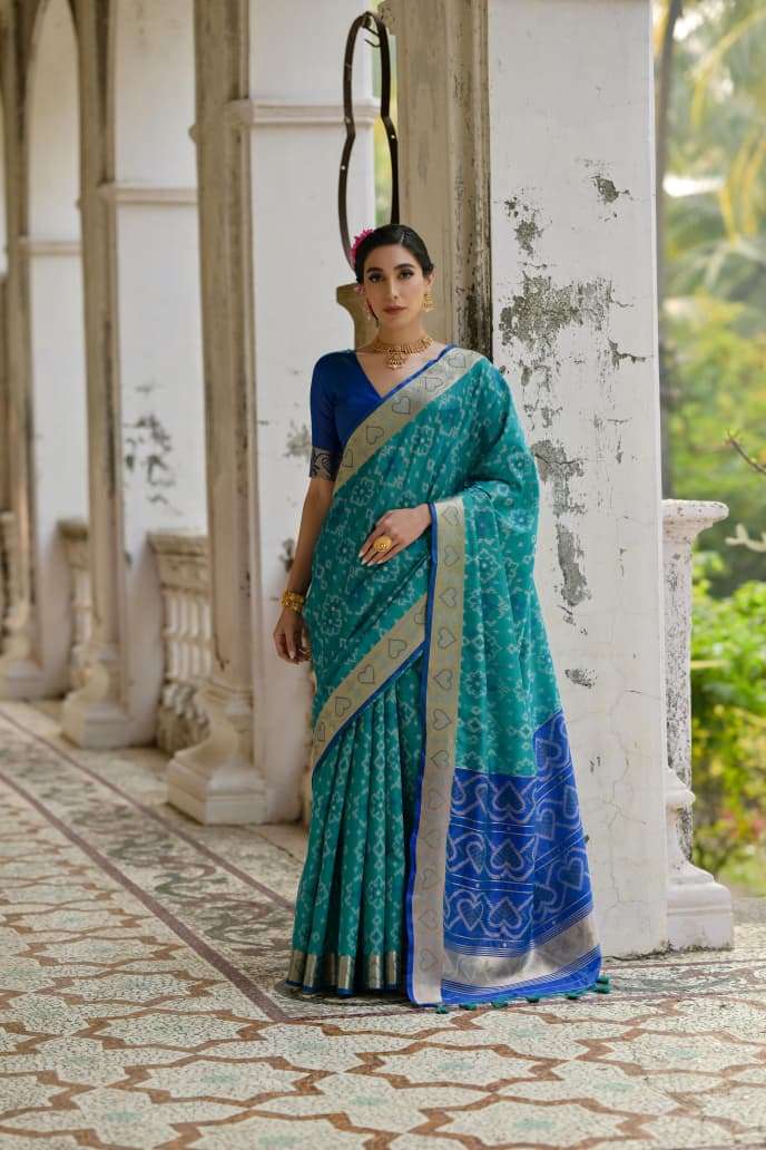 LAUNCHING SOFT DESI RAW SILK SAREE SUNDARI IKKAT CATALOG