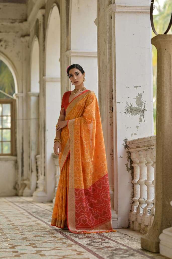 LAUNCHING SOFT DESI RAW SILK SAREE SUNDARI IKKAT CATALOG