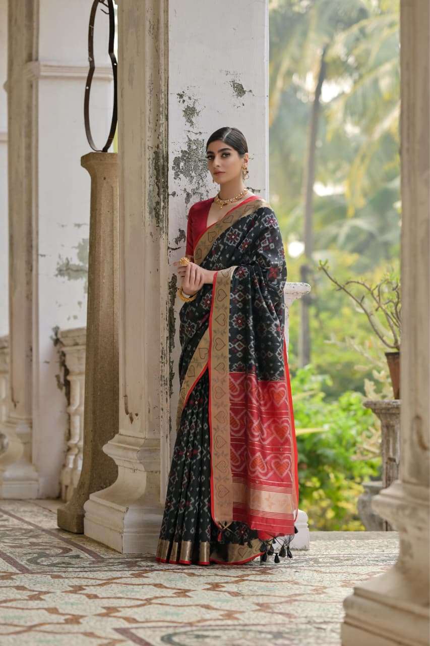 LAUNCHING SOFT DESI RAW SILK SAREE SUNDARI IKKAT CATALOG