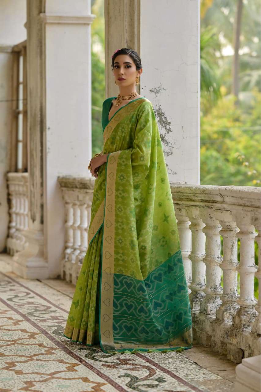 LAUNCHING SOFT DESI RAW SILK SAREE SUNDARI IKKAT CATALOG