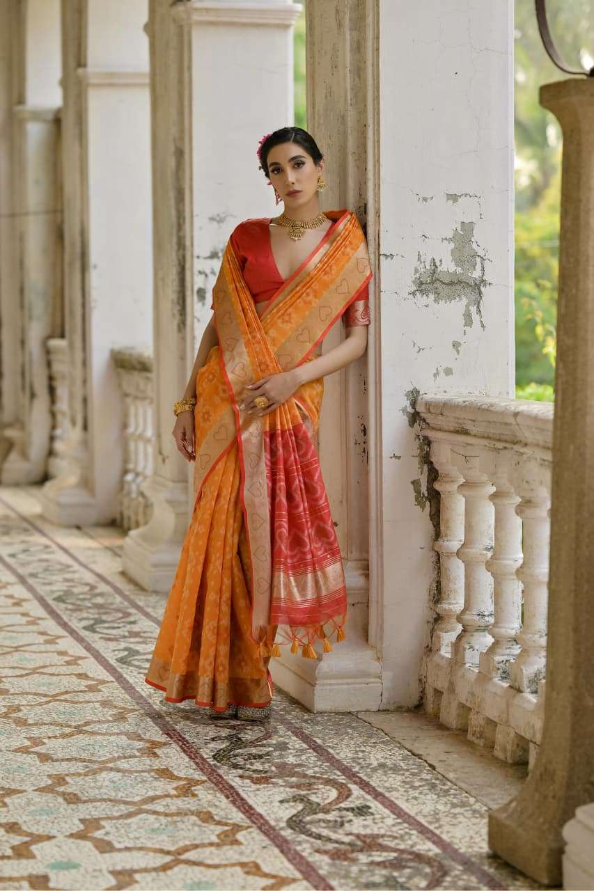LAUNCHING SOFT DESI RAW SILK SAREE SUNDARI IKKAT CATALOG