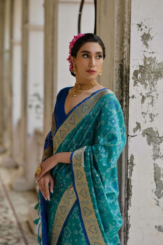 LAUNCHING SOFT DESI RAW SILK SAREE SUNDARI IKKAT CATALOG