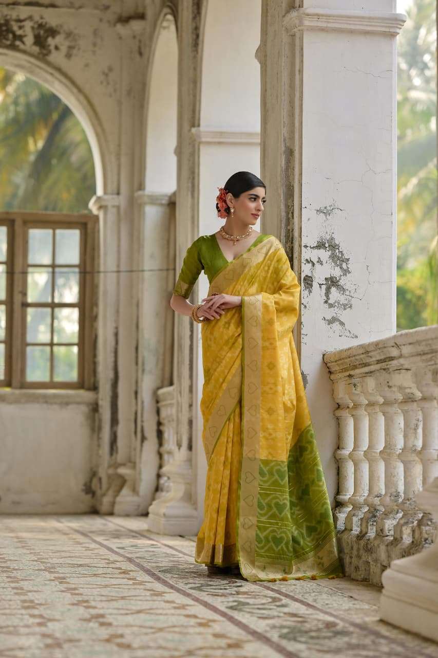 LAUNCHING SOFT DESI RAW SILK SAREE SUNDARI IKKAT CATALOG