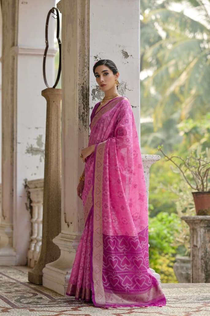 LAUNCHING SOFT DESI RAW SILK SAREE SUNDARI IKKAT CATALOG