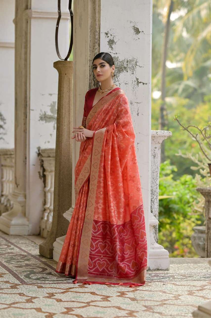 LAUNCHING SOFT DESI RAW SILK SAREE SUNDARI IKKAT CATALOG