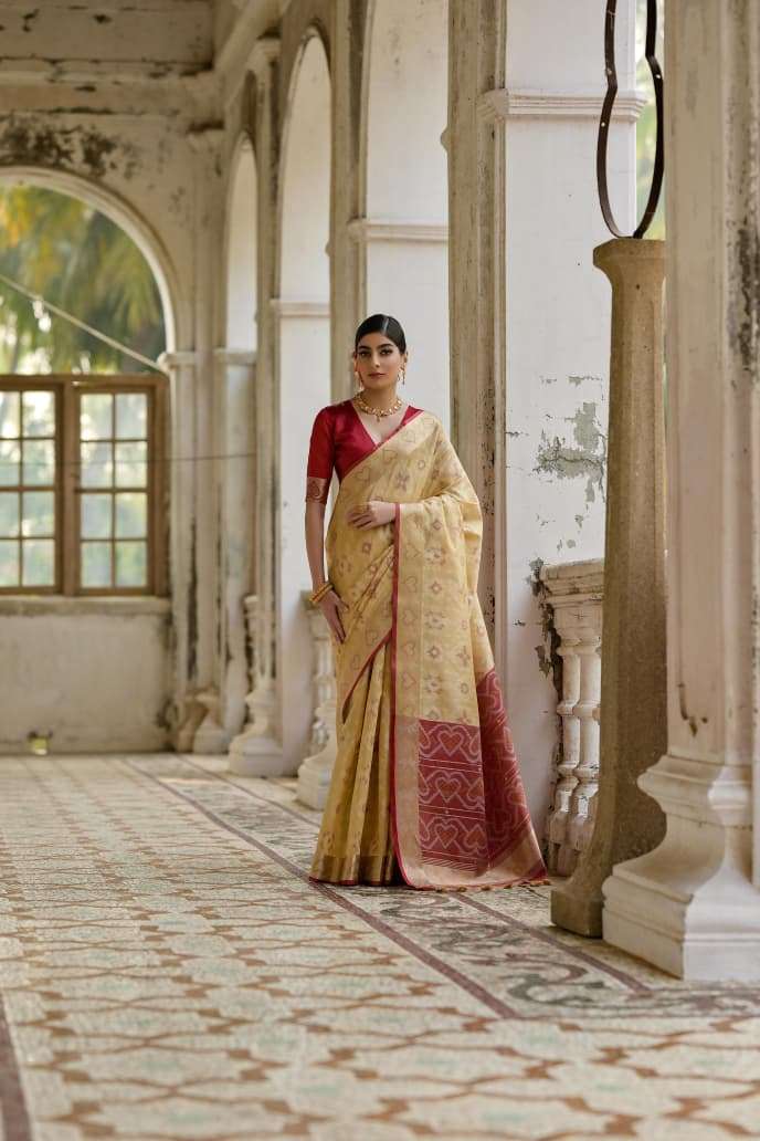 LAUNCHING SOFT DESI RAW SILK SAREE SUNDARI IKKAT CATALOG