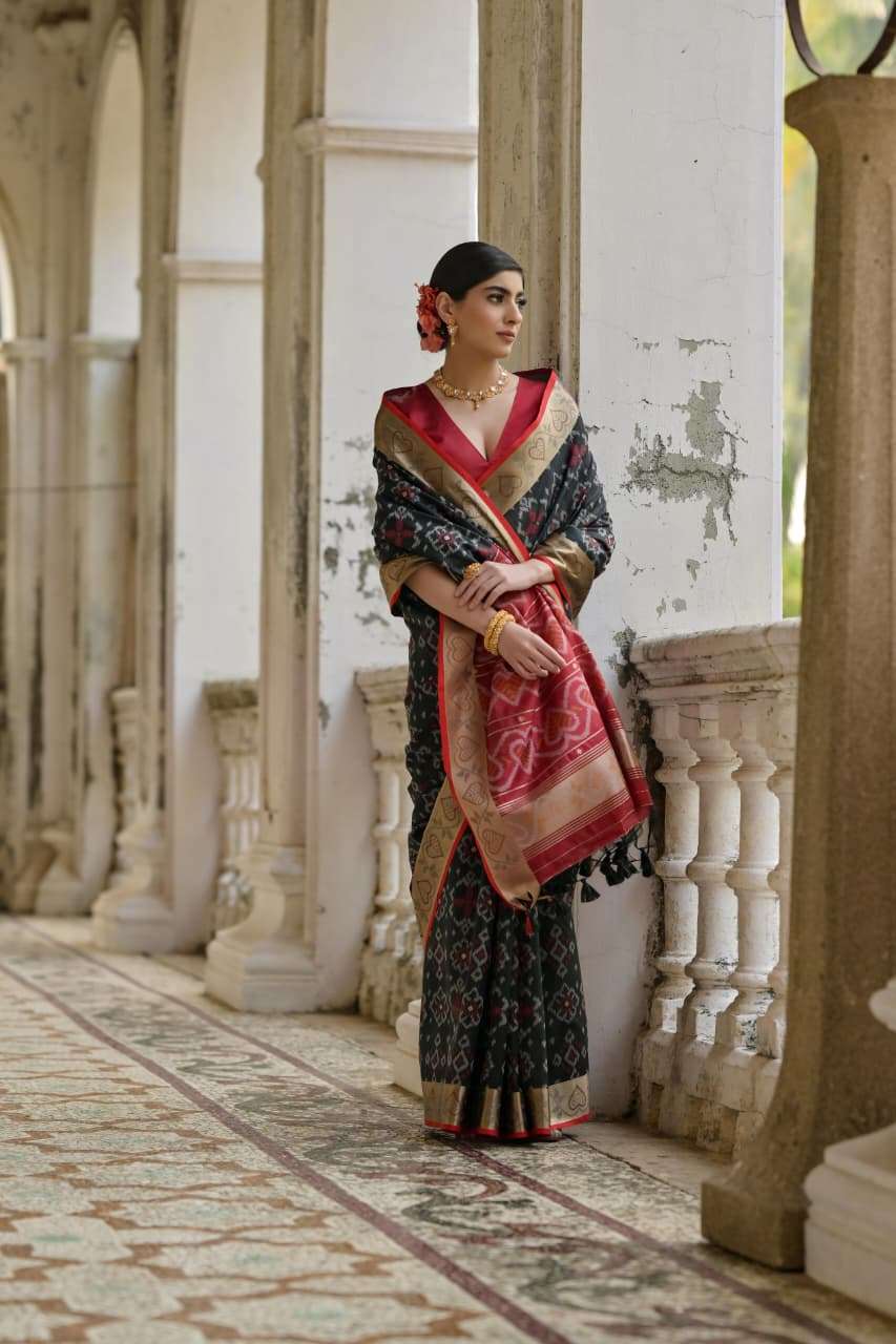 LAUNCHING SOFT DESI RAW SILK SAREE SUNDARI IKKAT CATALOG