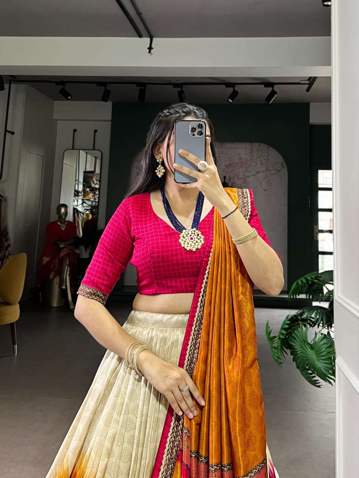 LAUNCHING TASAR SILK FABRIC LEHENGA CHOLI ANAHITHA CATALOG