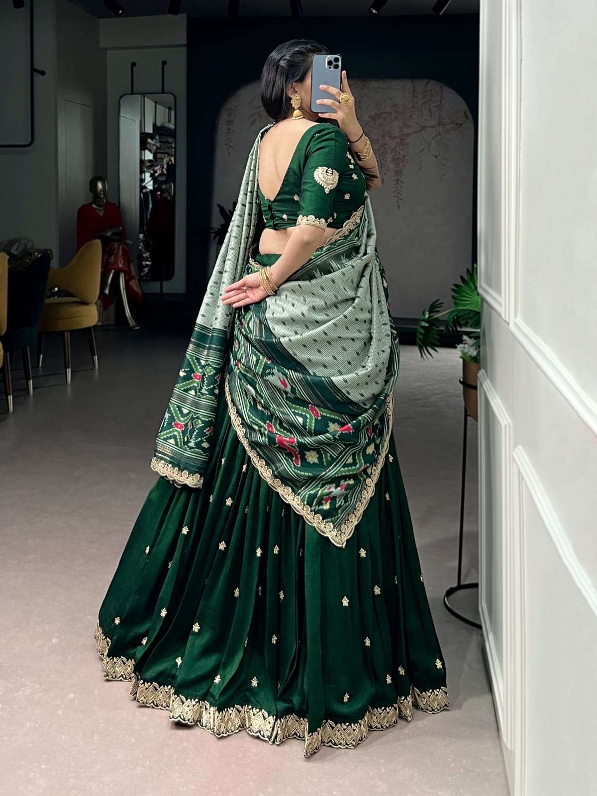 LAUNCHING VICHITRA SILK WITH SEQUENCE AND THREAD EMBROIDERY WORK LEHENGA CHOLI AARNA-01