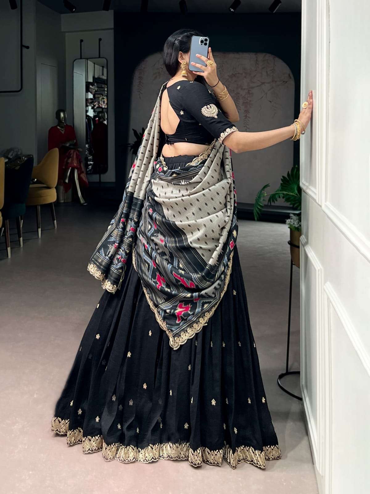 LAUNCHING VICHITRA SILK WITH SEQUENCE AND THREAD EMBROIDERY WORK LEHENGA CHOLI AARNA-01