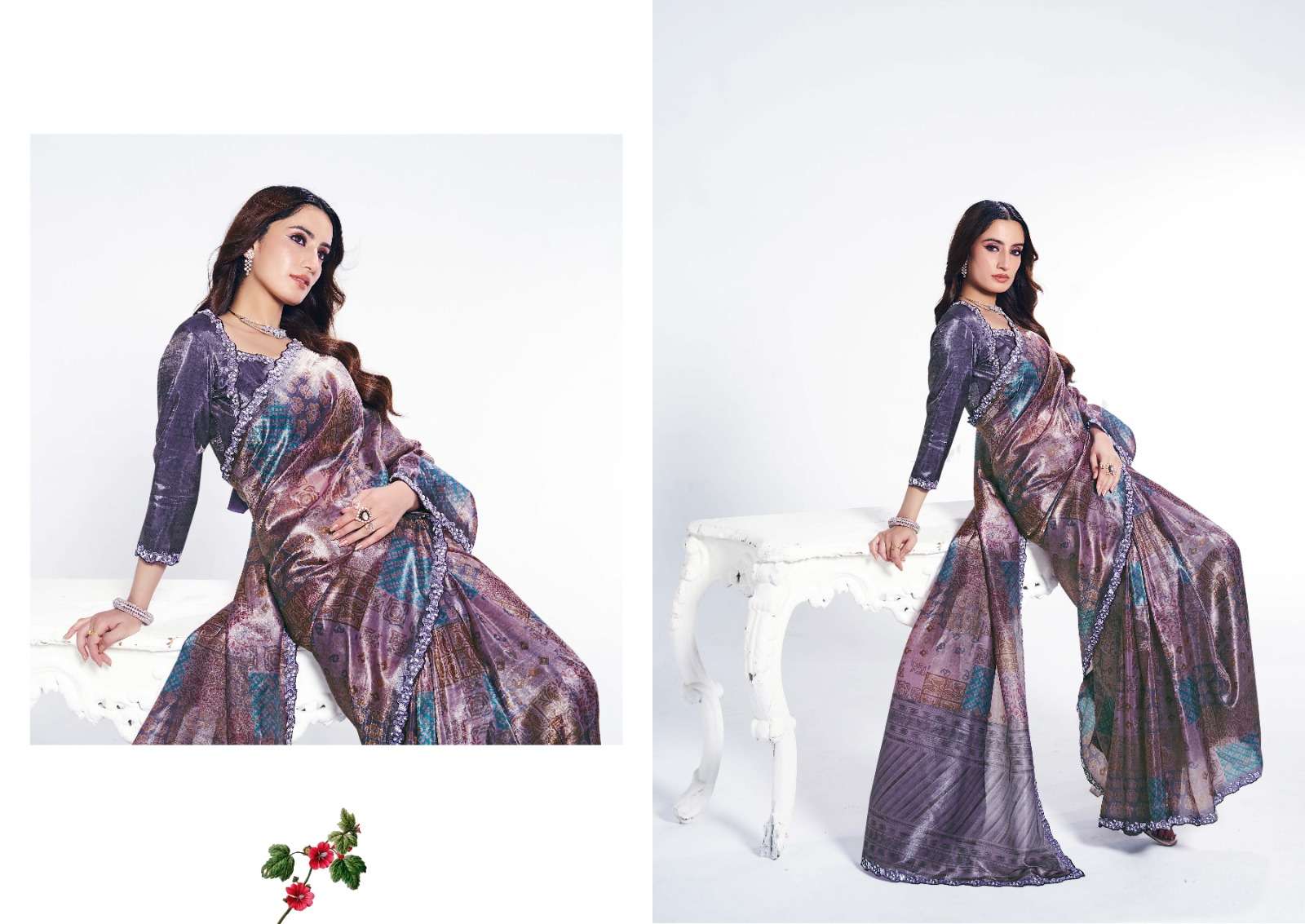 MAHOTSAV LAUNCHING NEW DESIGNER SAREE RANG CHATKILA 6100 ANANTA CATALOG
