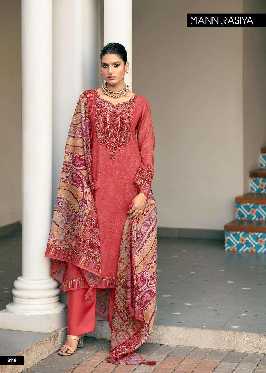 MANNRASIYA LAUNCH PURE VISCOSE  DIGITAL PRINT WITH HEAVY KHATLI WORK KURTI SET