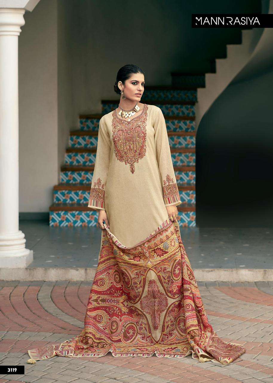 MANNRASIYA LAUNCH PURE VISCOSE  DIGITAL PRINT WITH HEAVY KHATLI WORK KURTI SET