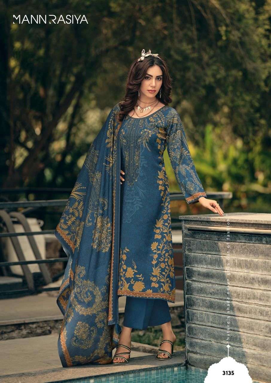 MANNRASIYA LAUNCHING MUSLINE SILK DIGITAL PRINT WITH KHATLI WORK KURTI SET