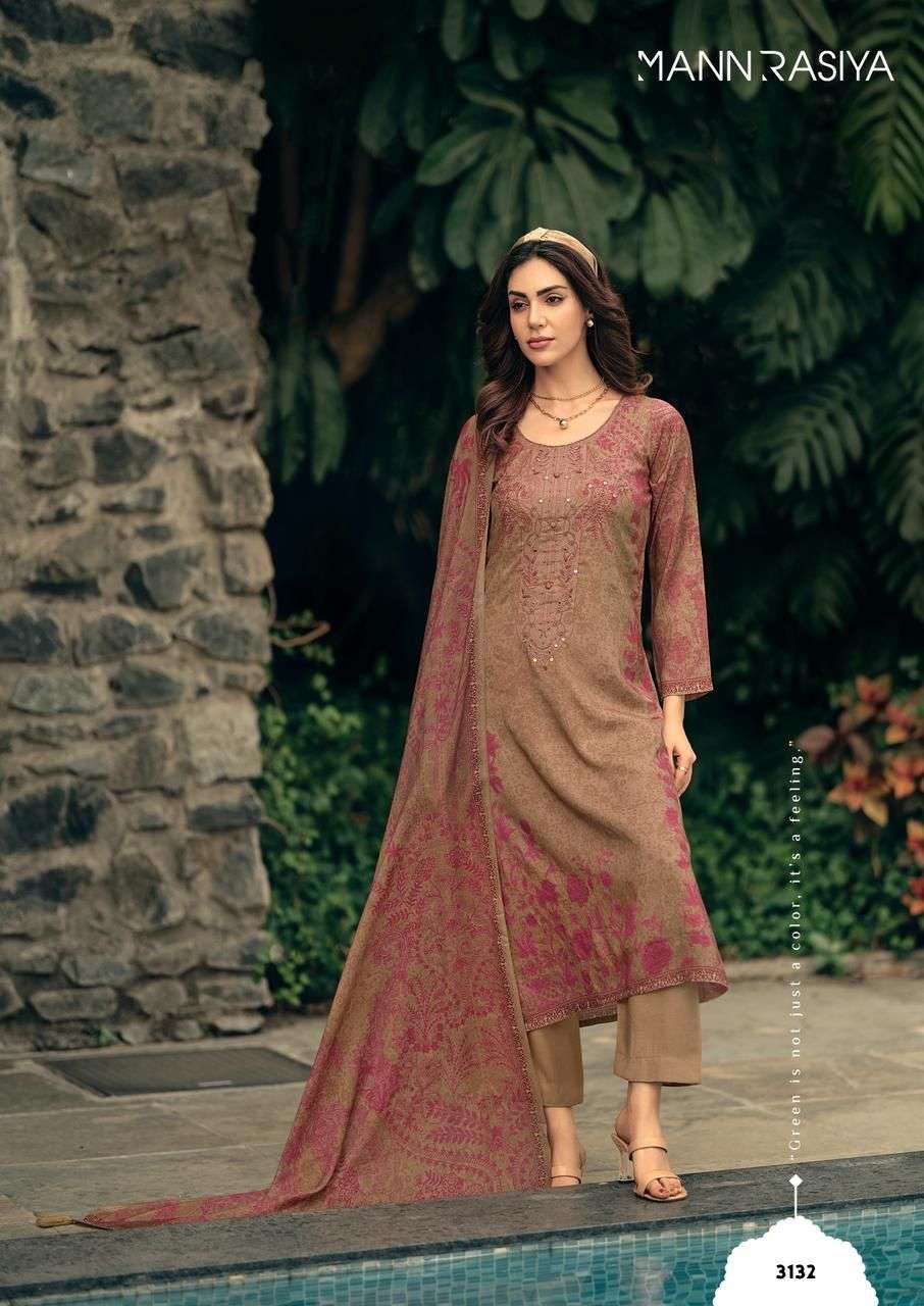 MANNRASIYA LAUNCHING MUSLINE SILK DIGITAL PRINT WITH KHATLI WORK KURTI SET