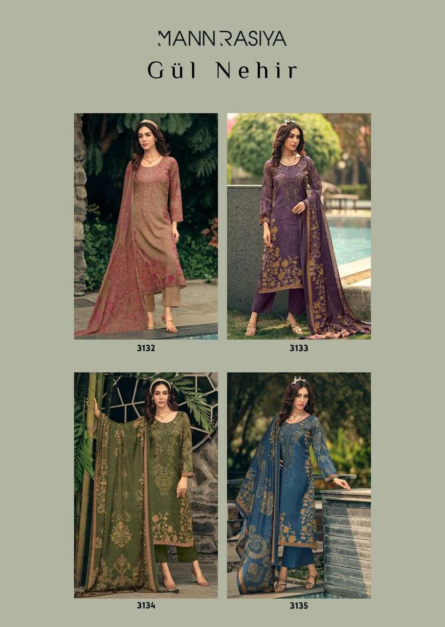 MANNRASIYA LAUNCHING MUSLINE SILK DIGITAL PRINT WITH KHATLI WORK KURTI SET