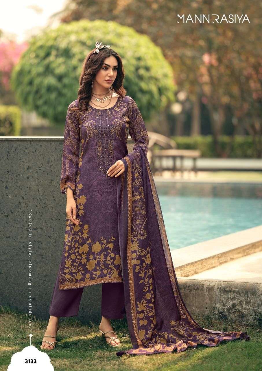 MANNRASIYA LAUNCHING MUSLINE SILK DIGITAL PRINT WITH KHATLI WORK KURTI SET