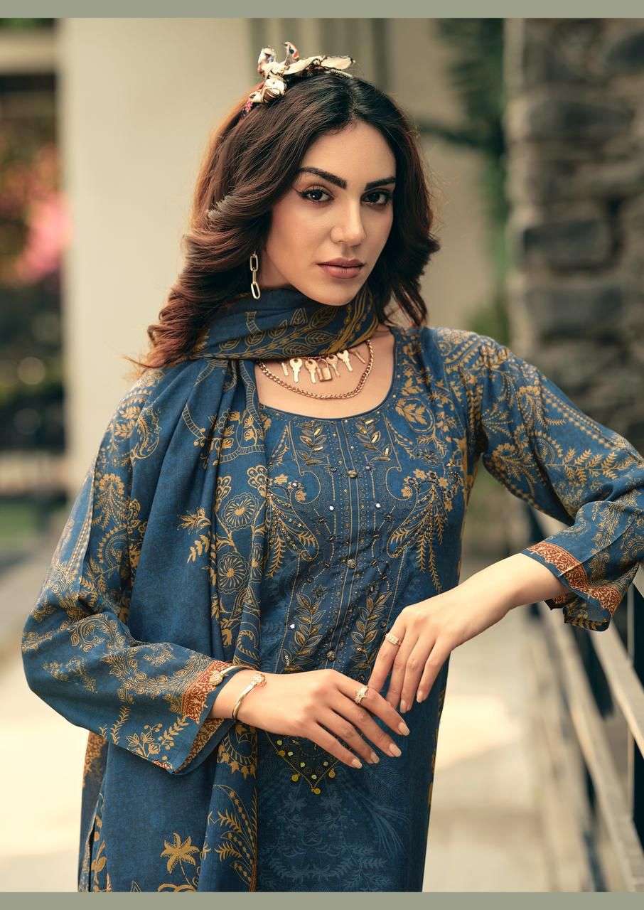 MANNRASIYA LAUNCHING MUSLINE SILK DIGITAL PRINT WITH KHATLI WORK KURTI SET