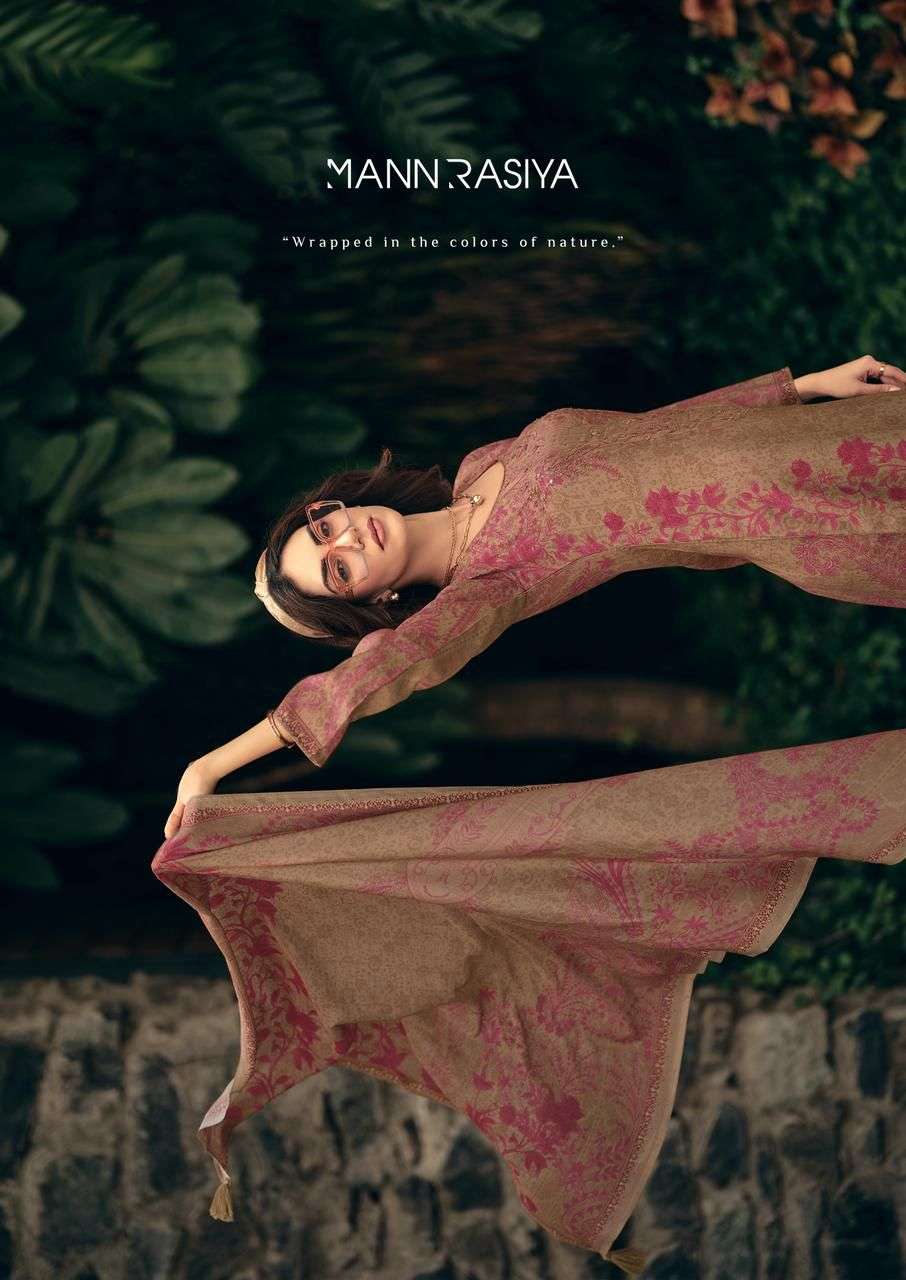 MANNRASIYA LAUNCHING MUSLINE SILK DIGITAL PRINT WITH KHATLI WORK KURTI SET