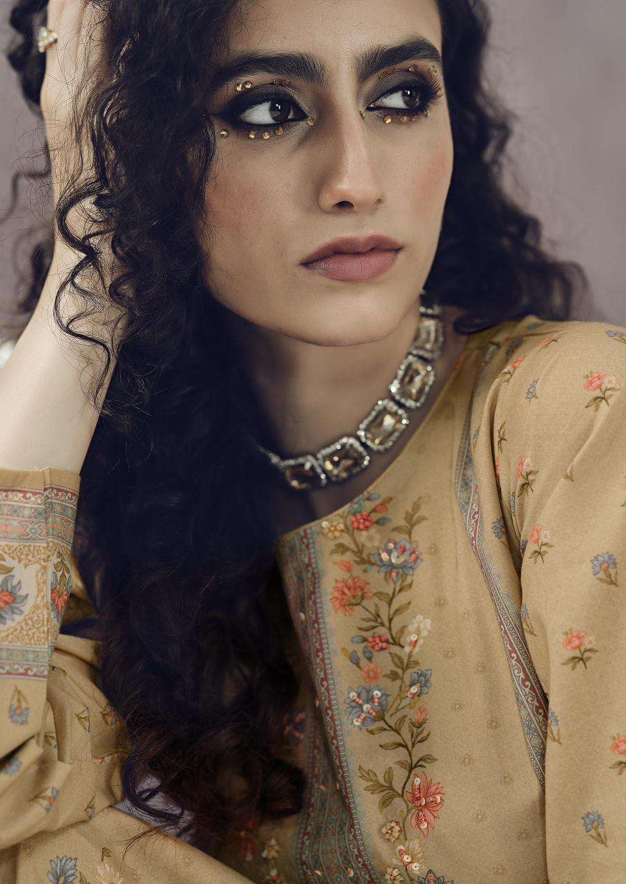 MANNRASIYA LAUNCHING PURE CAMRIC COTTON DIGITAL PRINT WITH FANCY HANDWORK KURTI SET