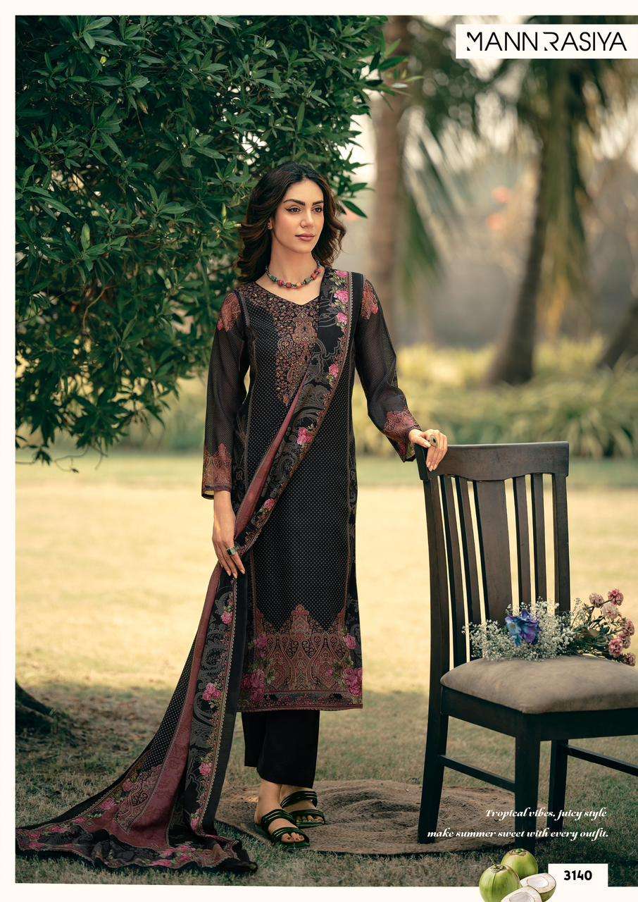 MANNRASIYA LAUNCHING PURE  DIGITAL PRINT WITH FANCY HANDWORK KURTI SET