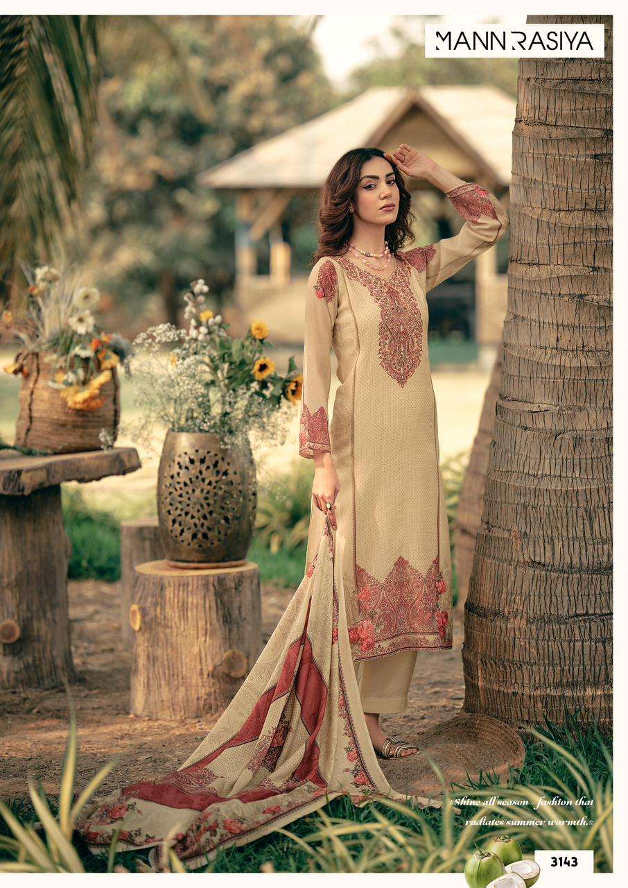 MANNRASIYA LAUNCHING PURE  DIGITAL PRINT WITH FANCY HANDWORK KURTI SET