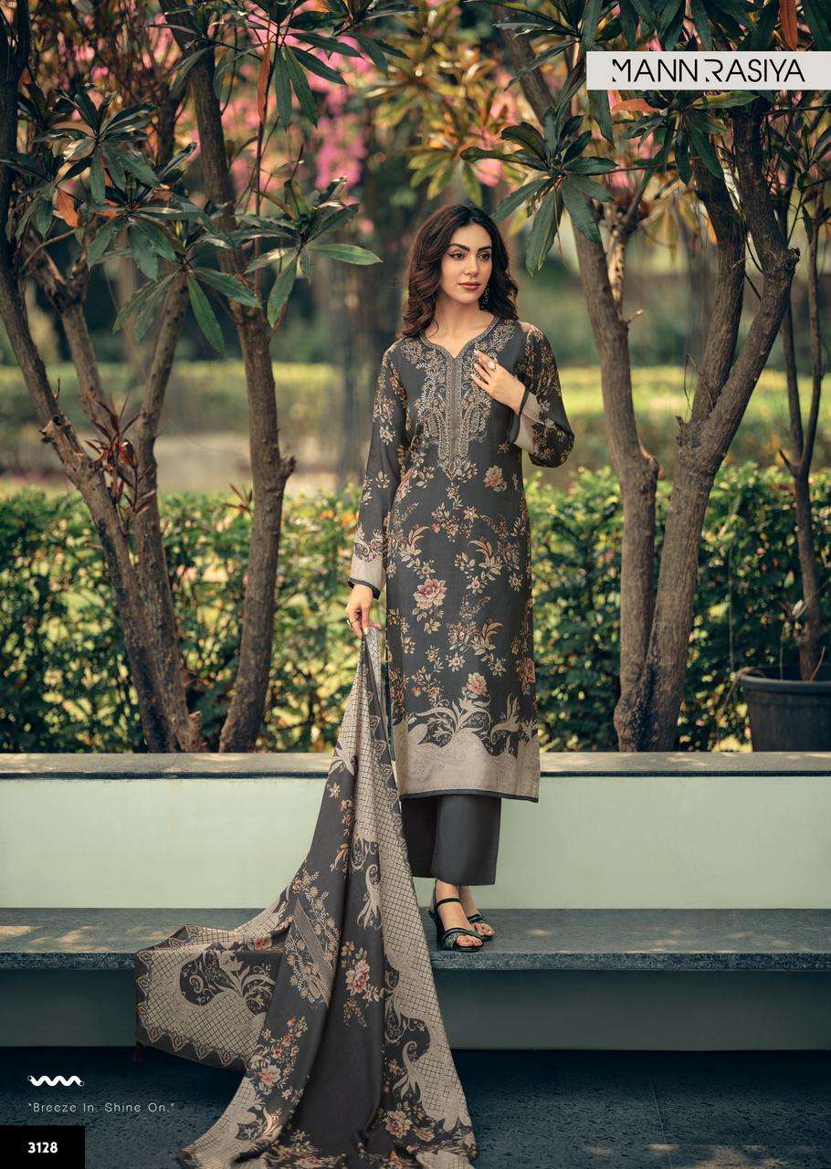 MANNRASIYA LAUNCHING PURE MUSLINE SILK DIGITAL PRINT WITH KHATLI WORK KURTI SET