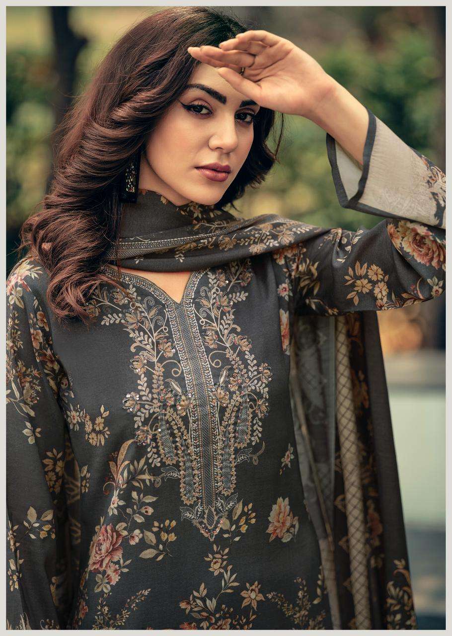 MANNRASIYA LAUNCHING PURE MUSLINE SILK DIGITAL PRINT WITH KHATLI WORK KURTI SET