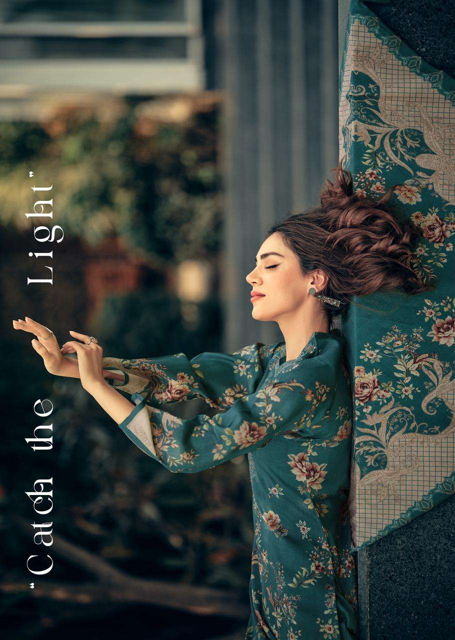 MANNRASIYA LAUNCHING PURE MUSLINE SILK DIGITAL PRINT WITH KHATLI WORK KURTI SET