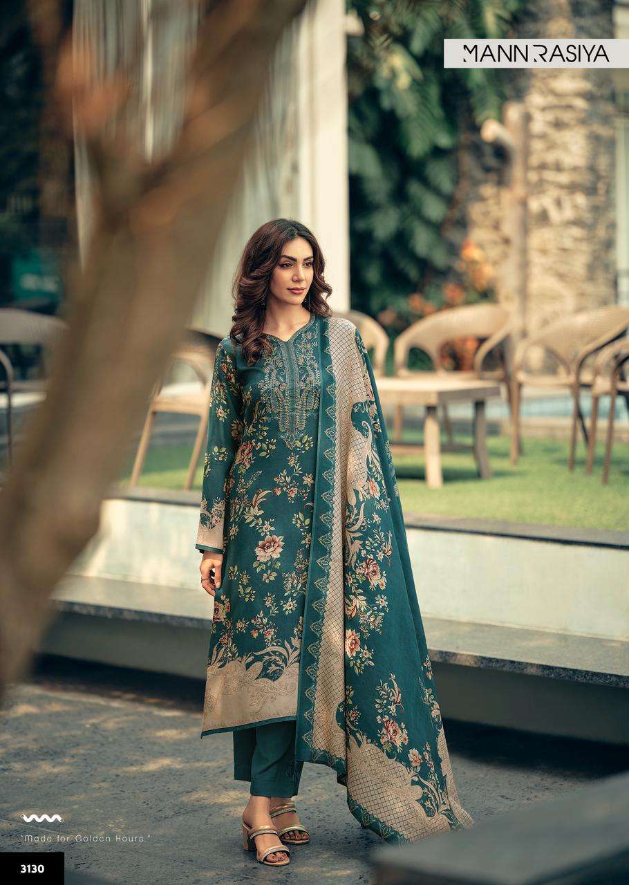 MANNRASIYA LAUNCHING PURE MUSLINE SILK DIGITAL PRINT WITH KHATLI WORK KURTI SET