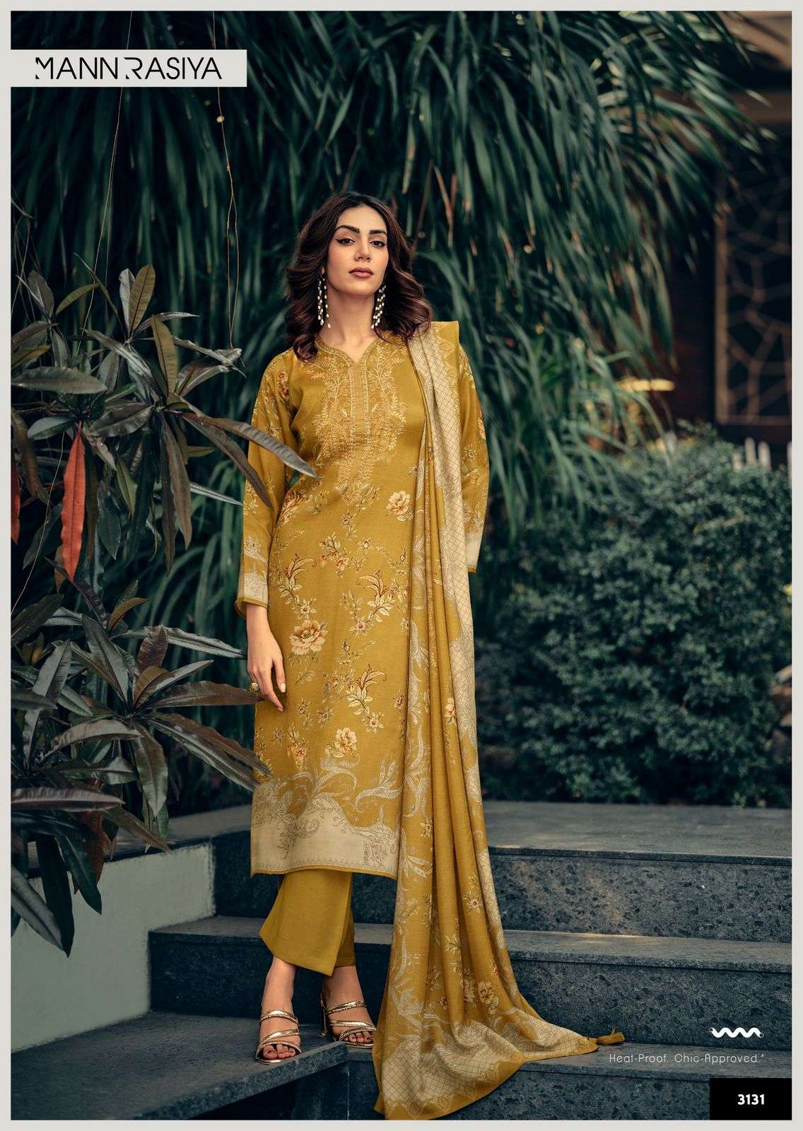 MANNRASIYA LAUNCHING PURE MUSLINE SILK DIGITAL PRINT WITH KHATLI WORK KURTI SET