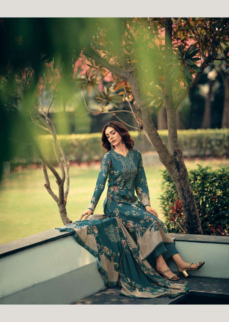 MANNRASIYA LAUNCHING PURE MUSLINE SILK DIGITAL PRINT WITH KHATLI WORK KURTI SET
