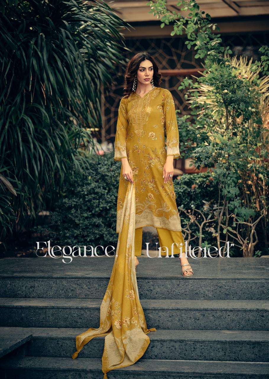 MANNRASIYA LAUNCHING PURE MUSLINE SILK DIGITAL PRINT WITH KHATLI WORK KURTI SET