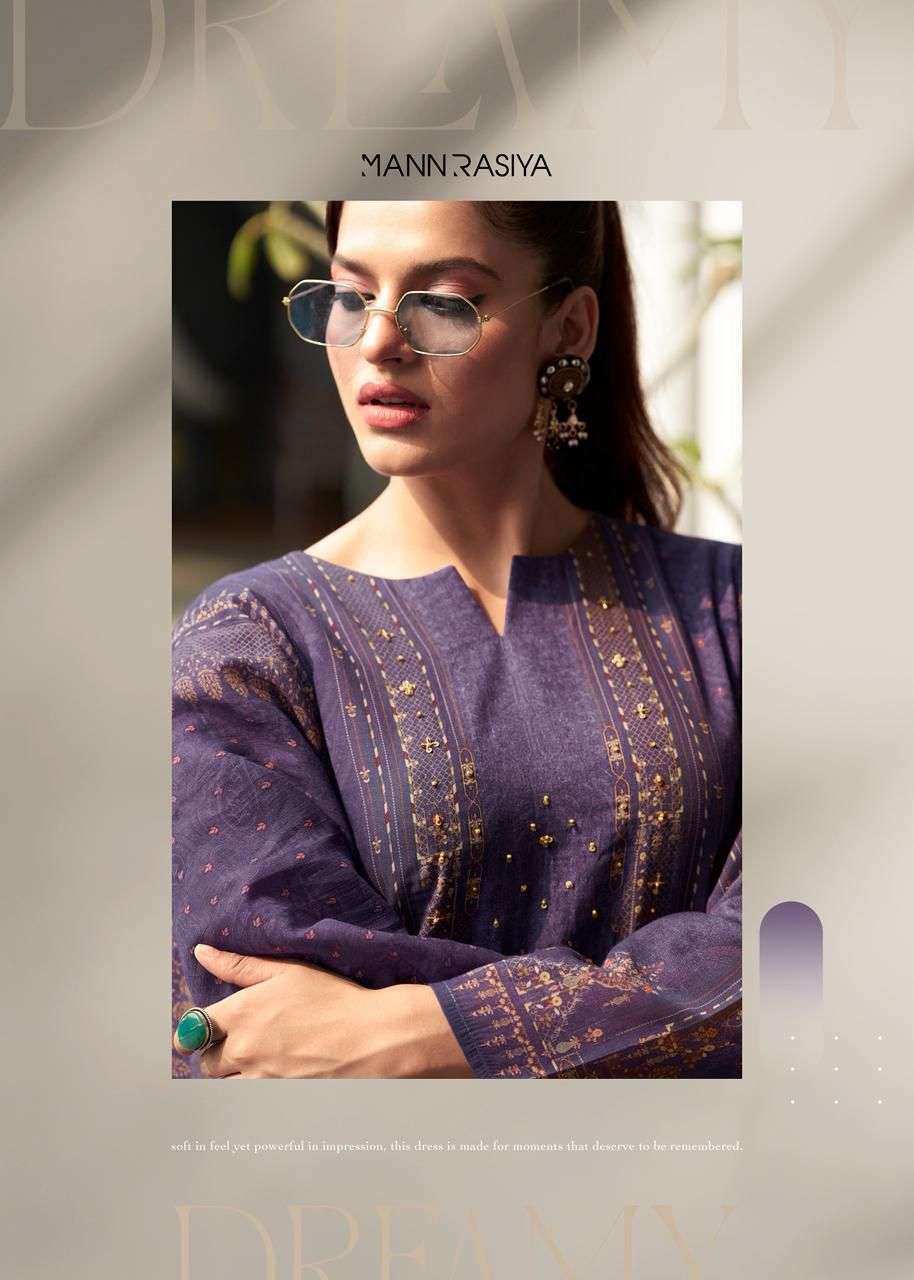 MANNRASIYA LAUNCHING PURE VISCOSE MAL CHANDERI DIGITAL PRINT WITH HEAVY KHATLI WORK KURTI SET