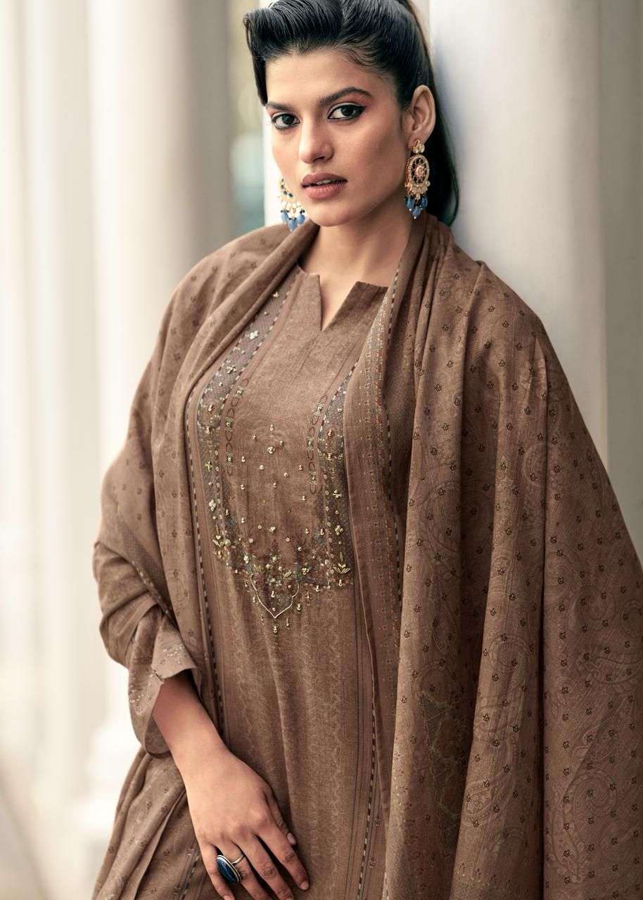 MANNRASIYA LAUNCHING PURE VISCOSE MAL CHANDERI DIGITAL PRINT WITH HEAVY KHATLI WORK KURTI SET